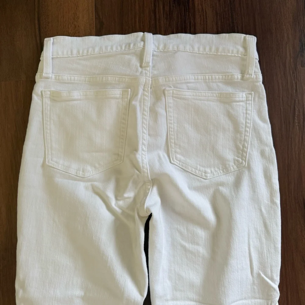 J. Crew 9” mid-rise toothpick jean in white Sz 29 stretch ankle length skinny